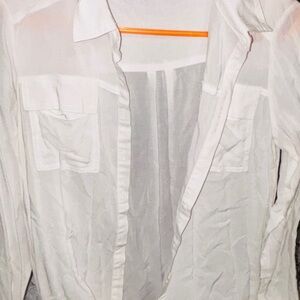 Chic White Button-Up Blouse